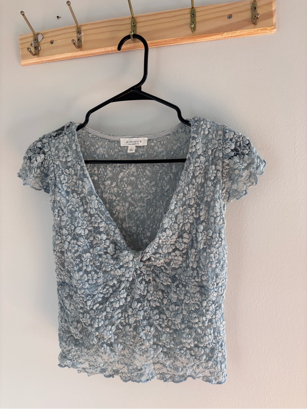 KIRKLAND Light Blue Lace V-Neck Camisole